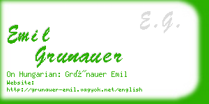 emil grunauer business card